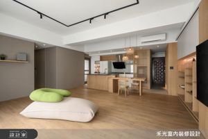 五米移動電視牆＋開放日系格局，打造27坪中古宅的全新生活風景_視覺圖