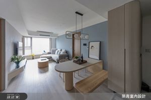 新婚夫妻攜手打造混搭風初晴寓所，高雄35坪預售屋以清新色調Ｘ圓弧實現顯化理想新婚宅_視覺圖