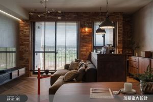 22坪英倫風咖啡吧台渡假宅，以古典美學修飾樑柱與畸零空間_視覺圖