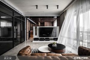 45坪現代奢華三代同堂宅，異材質拼接為高樓層創造飯店級居家設計_視覺圖