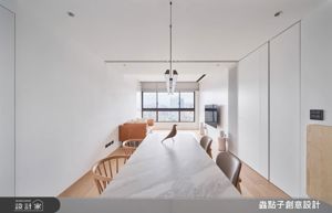 28坪新成屋客變重塑開闊格局，暖白搭配灰綠跳色勾勒療癒系簡約宅_視覺圖