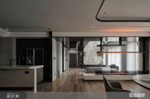 月球靈感的餐廳穹頂，80坪中古屋翻新展現沉穩優雅的現代風層次_視覺圖