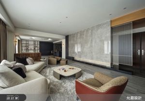 63.5坪現代風毛胚屋，灰色大理石與木質調構築寵物友善宅_視覺圖