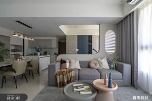 桃園23.2坪機能美宅，開放式公領域×大中島讓生活動線更開闊_視覺圖