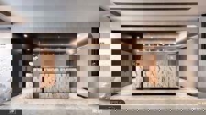 婚紗店變身「中山簡美」招待所！從石紋櫃台到曲面天花，延續與再製打造精緻專業的迎賓界面_視覺圖