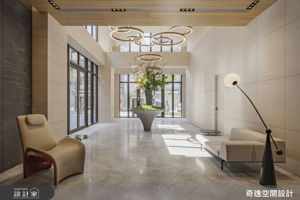 桃園現代風建案公設，80坪迎賓區、休憩區與多功能空間的優雅敘事_視覺圖