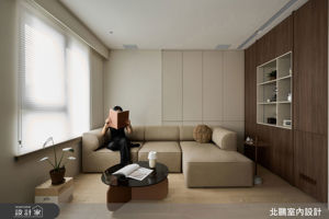 北歐風設計跳脫黑白灰，32坪複層私宅以微醺腮紅重塑空間表情_視覺圖