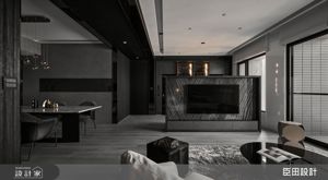 29坪現代輕奢宅設計，黑白灰與大理石營造高級感生活感_視覺圖