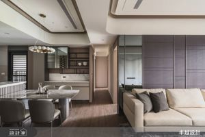 18 坪巧用圓弧語彙與異材質交織，構築現代輕奢感的小豪宅高端生活_視覺圖