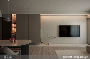 讓研磨香氣成為日常引信！40 坪現代宅中的精品咖啡吧台設計，異材質拼接撞擊出沉穩美感_視覺圖