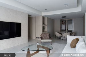 40坪新古典毛胚屋，大理石與線板設計實現溫柔白系精品住宅_視覺圖