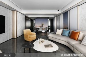 台中52坪現代風住宅，以大理石浮雕藝術電視牆鋪展精品隱奢日常_視覺圖