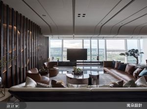 將窗景化為山水畫卷！百坪豪宅以自由曲線堆疊禪意，寫下新中式奢雅風範_視覺圖