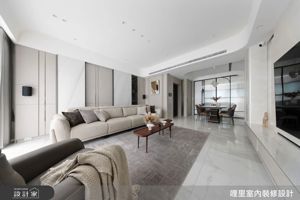 透天宅設計也能明亮又溫柔！71坪現代奶油風，開放式客餐廚串起一家人日常_視覺圖