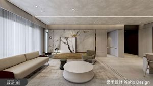 105坪豪宅把奢華藏進細節裡！石材、鍍鈦與彎曲玻璃，打造沉穩歷久的質感居所_視覺圖