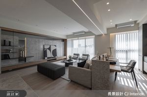 一座中島串起家的互動風景，現代輕美式以異材質語彙形塑優雅生活尺度_視覺圖