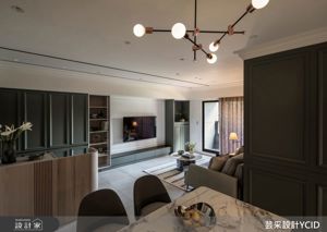 32坪混搭風住宅，現代簡約融合古典底蘊傳承三代同堂_視覺圖