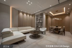 木質包覆、弧形收邊與柔光交織，打造60坪侘寂風透天，形塑沉靜而耐看的日常_視覺圖