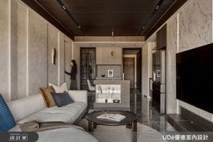 【TV】二十八坪黑白灰長形格局  玩出前中後景的層次美學_視覺圖