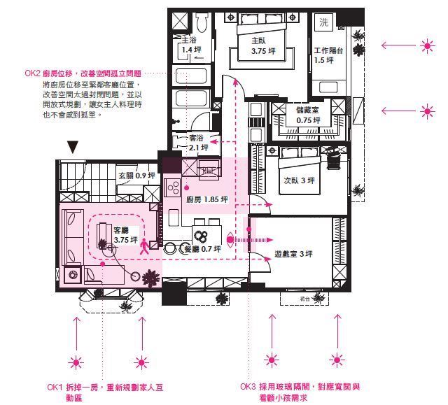 29 坪以下，小三房     空間坪效用到極致 - 1_視覺圖