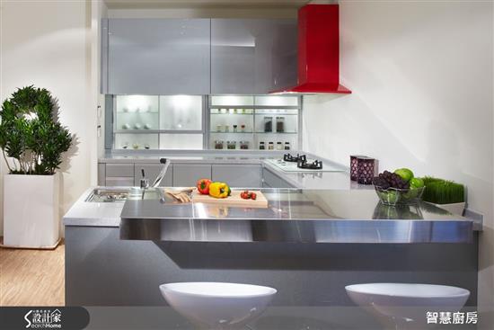 智慧廚房 AIKitchen-電動系列 - 電動升降吊櫃+推門收納櫃-電動系列 - 電動升降吊櫃+推門收納櫃,智慧廚房 AIKitchen,廚房門板