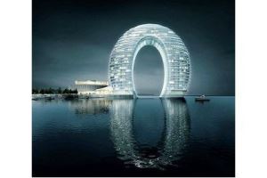 國際首創指環形狀建築 中國太湖南岸白金七星級酒店_視覺圖