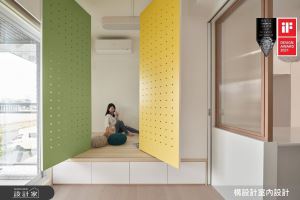 12 坪小宅的門扉之後！洞洞板旋轉門、超強收納電視牆，構設計勇奪 2021 德國 iF Design Award Winner_視覺圖