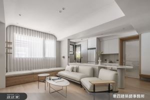 打開零碎隔間，放入日光與療癒生活！描繪 25 坪現代宅的溫柔之弧_視覺圖