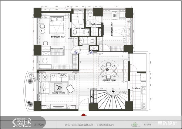 80坪中古屋(5~15年)＿奢華風案例圖片＿里歐室內設計＿里歐_11之44