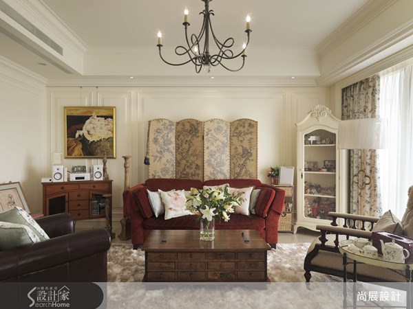 45坪新成屋(5年以下)＿美式風客廳案例圖片＿尚展空間設計＿尚展_33之5