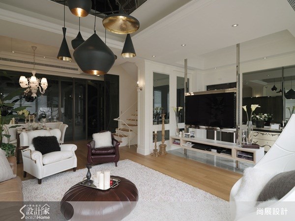 75坪新成屋(5年以下)＿奢華風客廳樓梯案例圖片＿尚展空間設計＿尚展_37之6