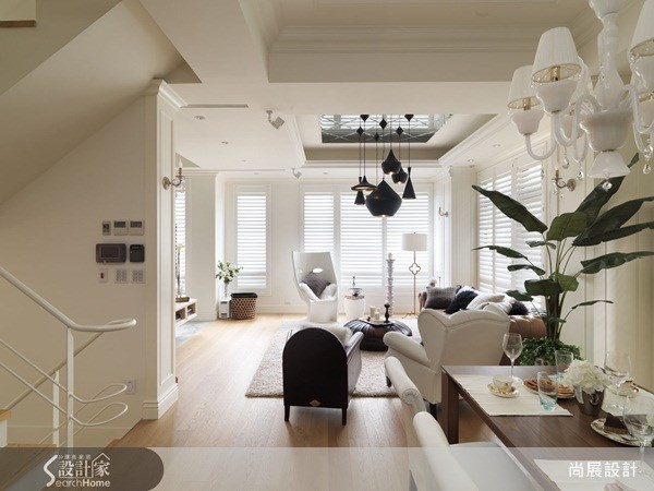 75坪新成屋(5年以下)＿奢華風客廳餐廳樓梯案例圖片＿尚展空間設計＿尚展_37之3