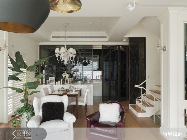 75坪新成屋(5年以下)＿奢華風餐廳樓梯案例圖片＿尚展空間設計＿尚展_37之7