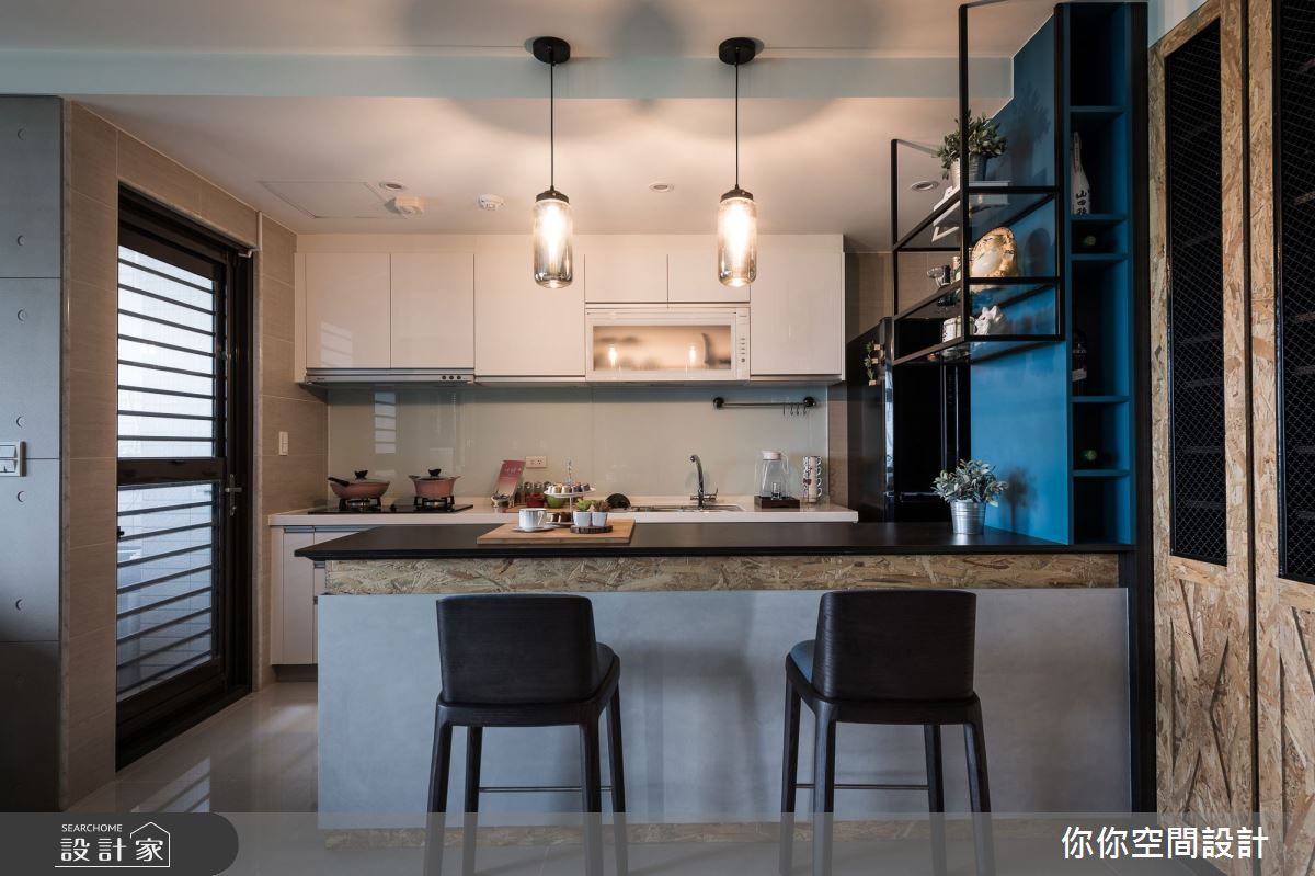 17坪新成屋(5年以下)＿工業風吧檯案例圖片＿你妳國際空間設計有限公司＿7你妳設計_台中17坪工業風之6
