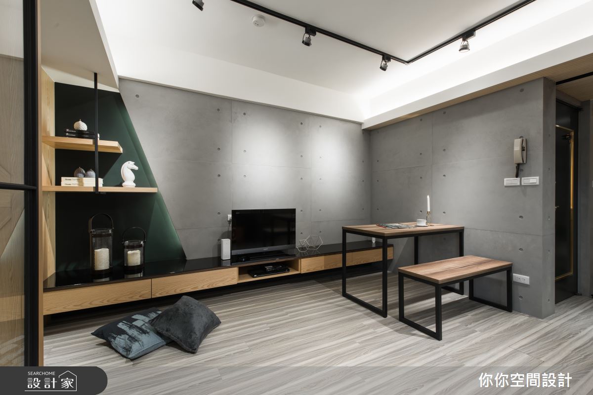 17坪老屋(16~30年)＿工業風客廳案例圖片＿你妳國際空間設計有限公司＿5你妳設計_台北老屋翻新17坪工業風之2