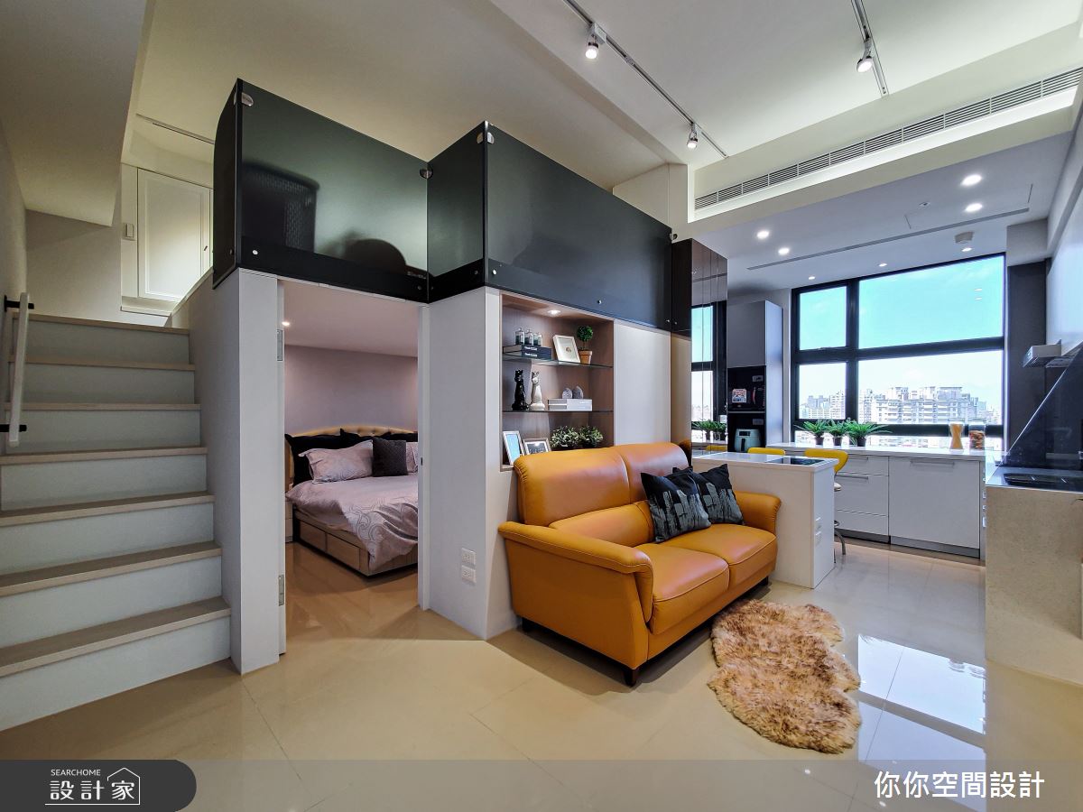 16坪中古屋(5~15年)＿美式風客廳臥室樓梯案例圖片＿你妳國際空間設計有限公司＿17你妳設計_新北16坪美式風之20