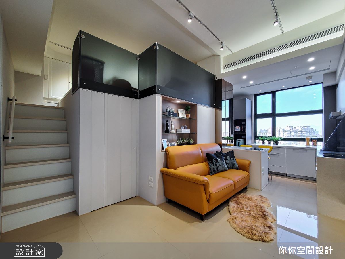 16坪中古屋(5~15年)＿美式風客廳樓梯案例圖片＿你妳國際空間設計有限公司＿17你妳設計_新北16坪美式風之19