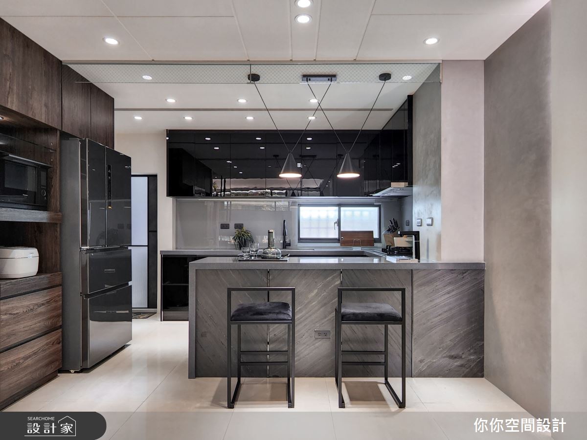 33坪中古屋(5~15年)＿現代風餐廳廚房中島案例圖片＿你妳國際空間設計有限公司＿28你妳設計_台中33坪現代風之10