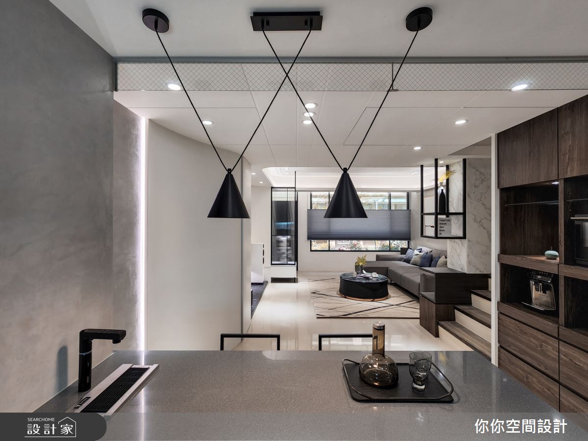 33坪中古屋(5~15年)＿現代風客廳餐廳中島案例圖片＿你妳國際空間設計有限公司＿28你妳設計_台中33坪現代風之13