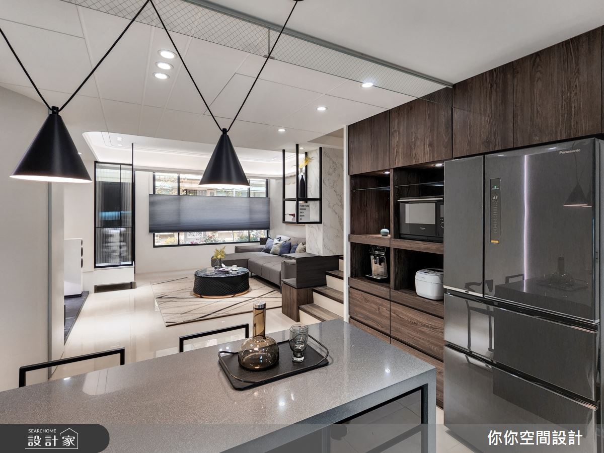 33坪中古屋(5~15年)＿現代風客廳餐廳中島案例圖片＿你妳國際空間設計有限公司＿28你妳設計_台中33坪現代風之14