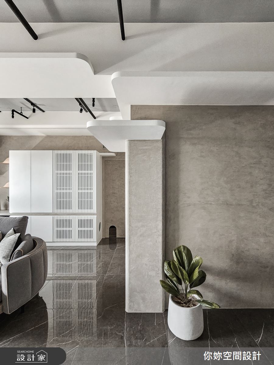 19坪預售屋＿侘寂混搭風客廳案例圖片＿你妳國際空間設計有限公司＿36你妳設計_台中19坪侘寂混搭風之2