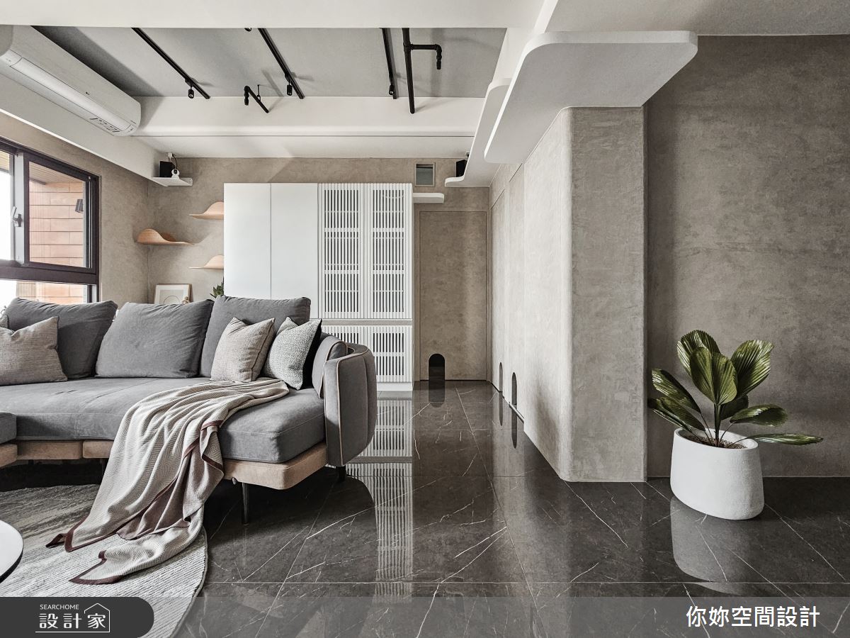 19坪預售屋＿侘寂混搭風玄關客廳寵物案例圖片＿你妳國際空間設計有限公司＿36你妳設計_台中19坪侘寂混搭風之5