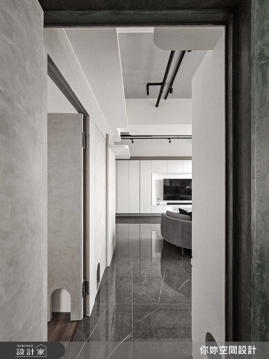 19坪預售屋＿侘寂混搭風客廳走廊案例圖片＿你妳國際空間設計有限公司＿36你妳設計_台中19坪侘寂混搭風之9