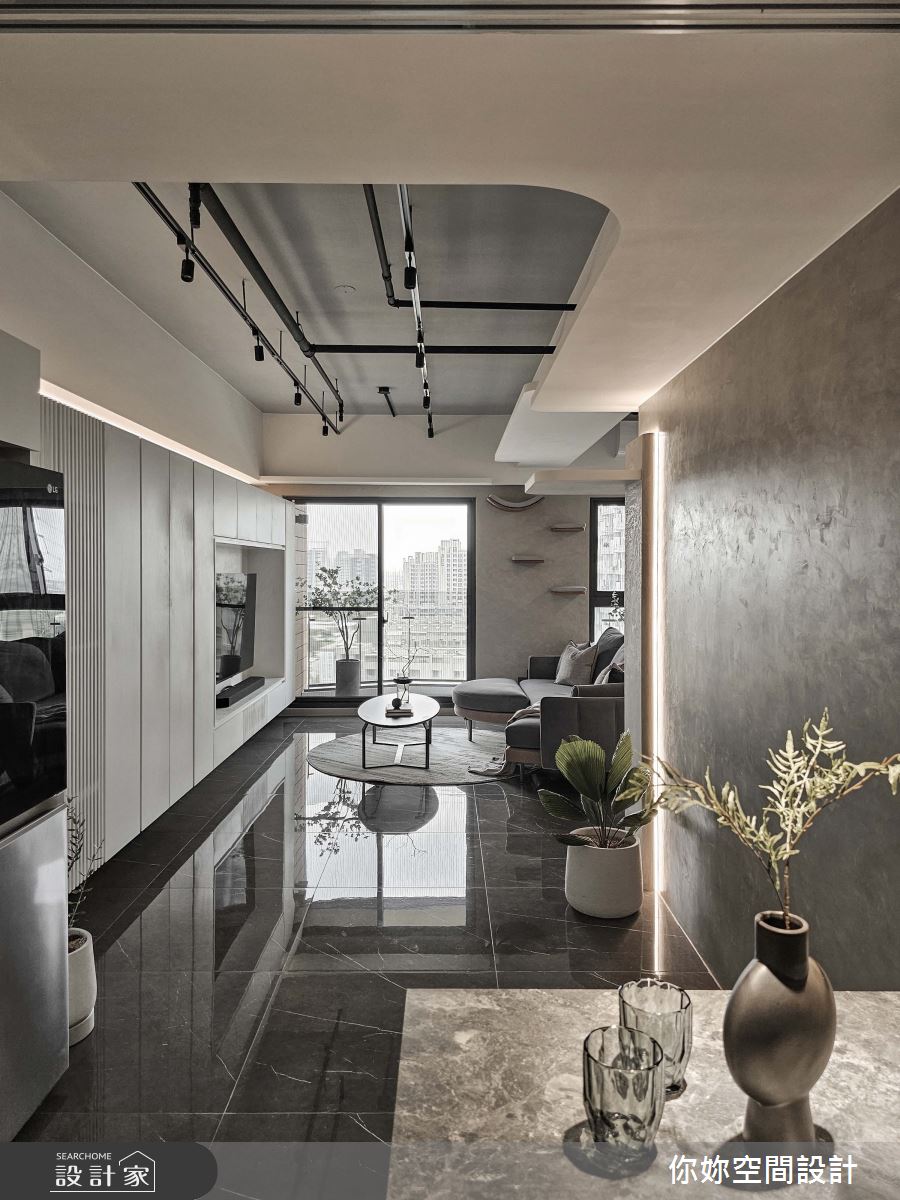 19坪預售屋＿侘寂混搭風客廳餐廳陽台案例圖片＿你妳國際空間設計有限公司＿36你妳設計_台中19坪侘寂混搭風之19