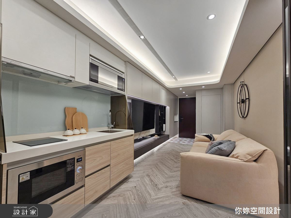 新成屋(5年以下)＿現代風玄關客廳廚房案例圖片＿你妳國際空間設計有限公司＿40你妳設計_新北12.4坪現代風之15