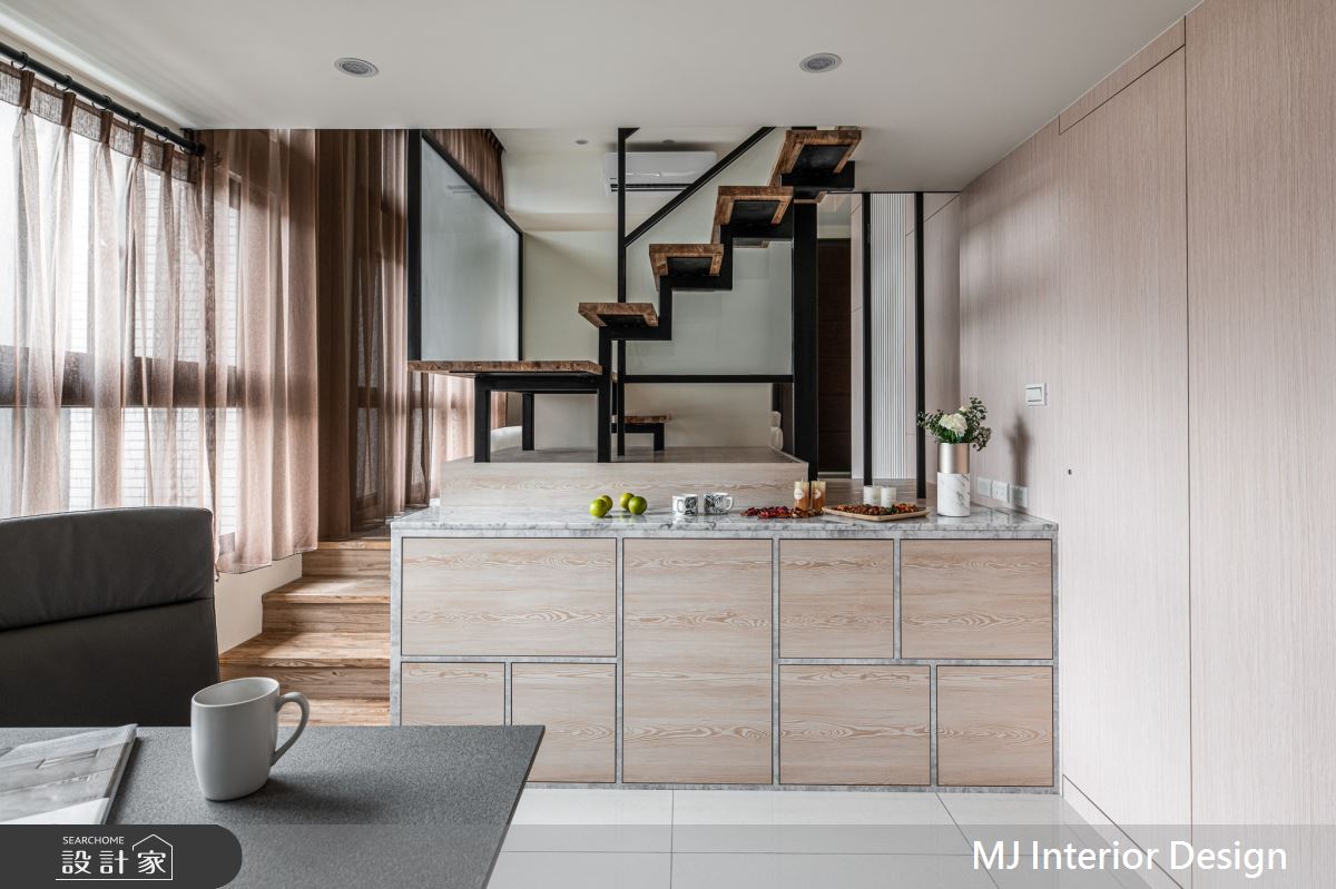 15坪新成屋(5年以下)＿混搭風書房樓梯案例圖片＿銘家室內設計＿銘家_15之8