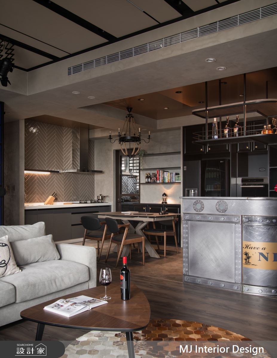 27坪中古屋(5~15年)＿英倫工業風客廳餐廳廚房案例圖片＿銘家室內設計＿銘家_31之8