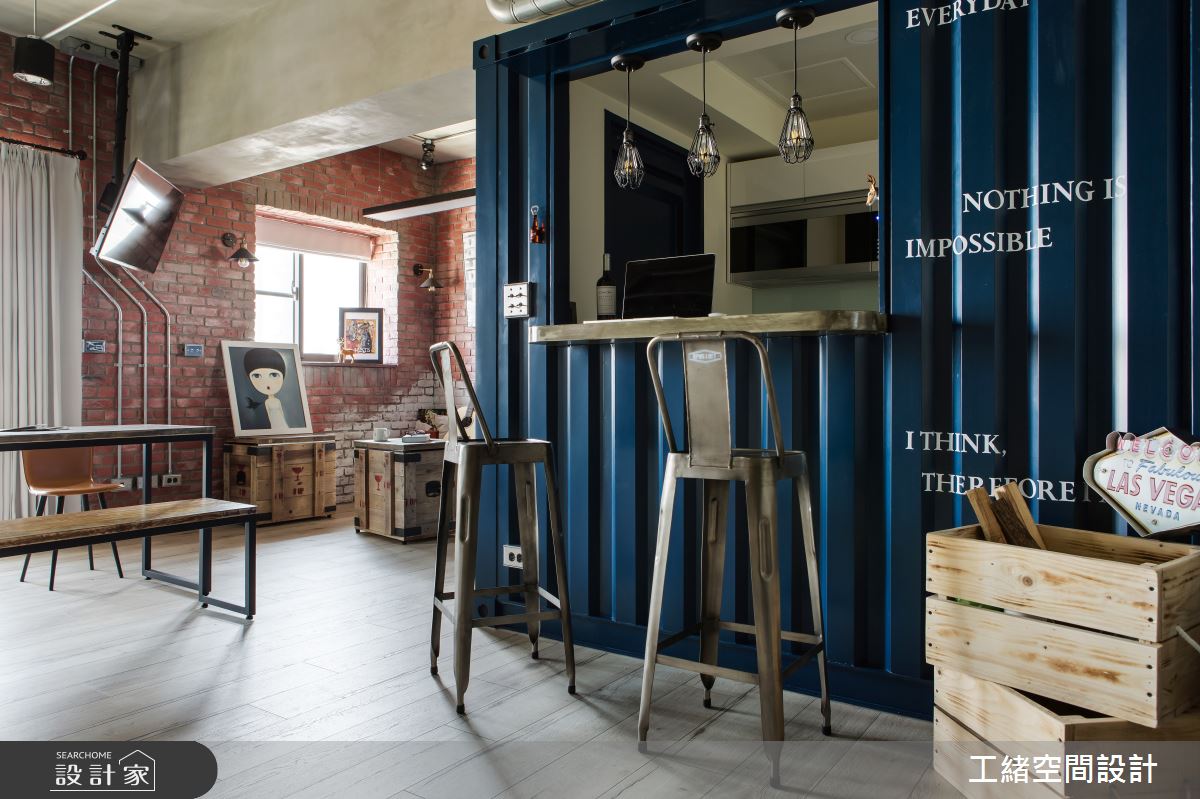 25坪新成屋(5年以下)＿輕工業風吧檯案例圖片＿工緒空間設計＿工緒_03之4