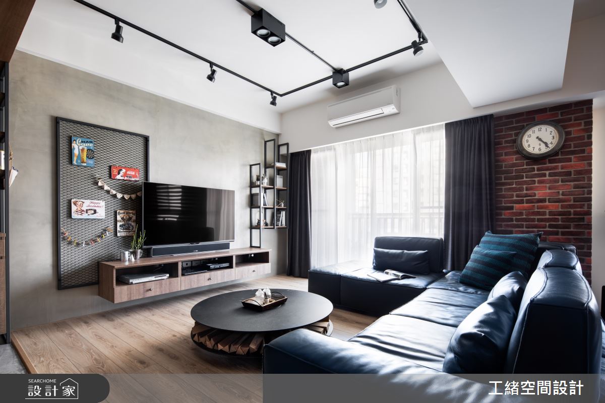 32坪新成屋(5年以下)＿輕工業風客廳案例圖片＿工緒空間設計＿工緒_05之5