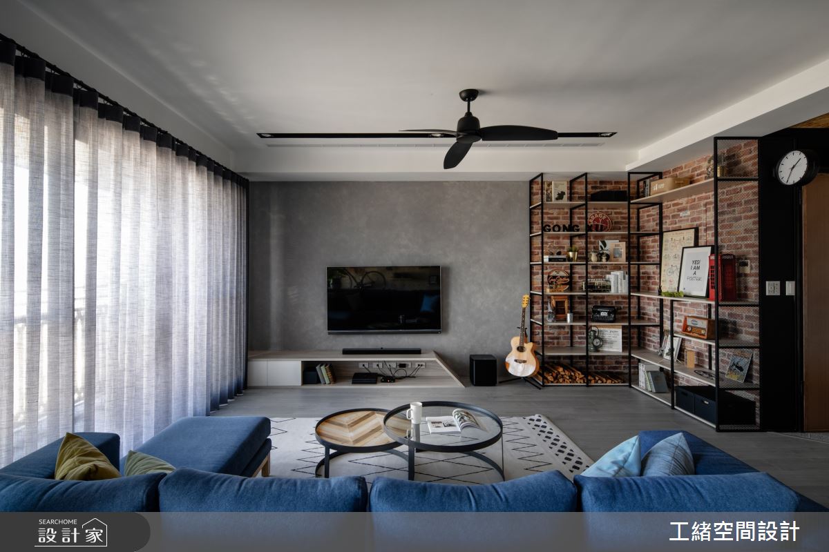 32坪新成屋(5年以下)＿輕工業風客廳案例圖片＿工緒空間設計＿工緒_08之2